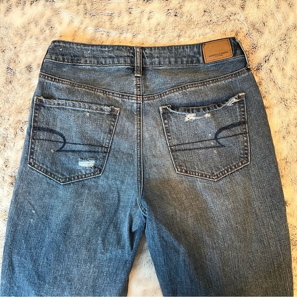 American Eagle Outfitters Blue Distressed Ankle Jeans - Picture 6 of 7